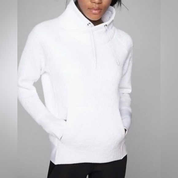Athleta White Elevation Jaquard Quilted Pullover Size Small - Picture 1 of 2